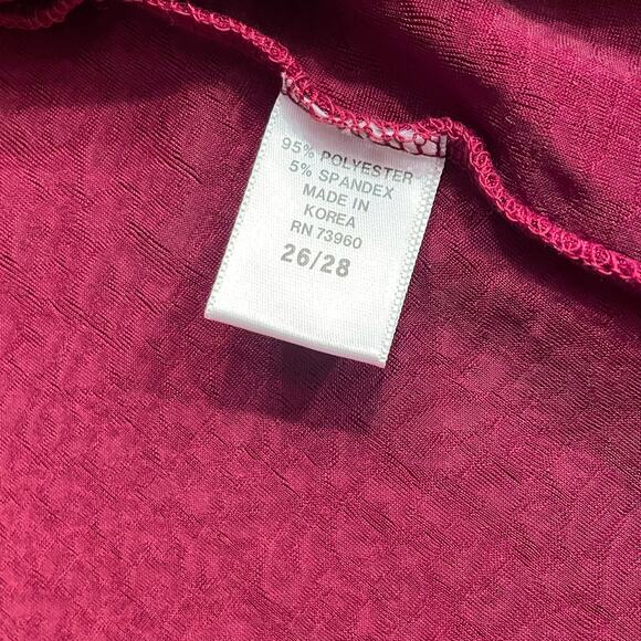 Soft By‎ Avenue Cardigan Red Single Button Sequins Shimmer Long Sleeve Sz 26/28 - Picture 5 of 9